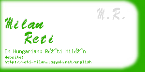 milan reti business card